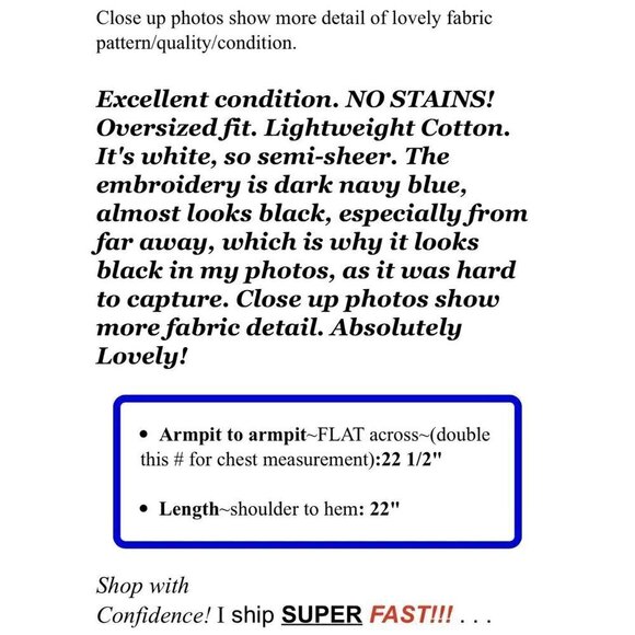 GAP Womens Sz S White Floral Embroidered Tunic Peasant Top Tassel Oversized Blue - Picture 2 of 11